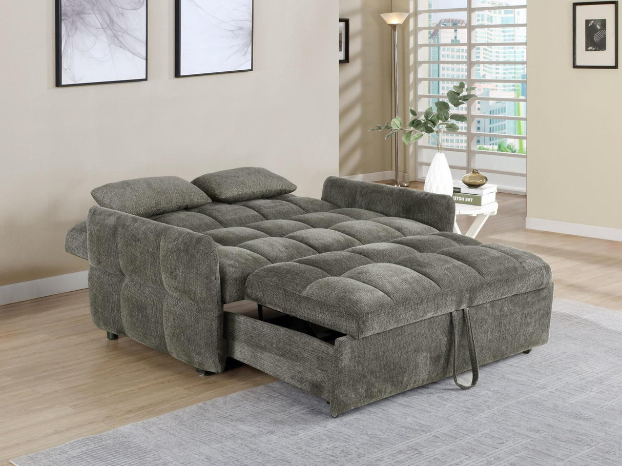 Cotswold Upholstered Convertible Sleeper Sofa Bed Dark Grey by Coaster at Eve Furniture