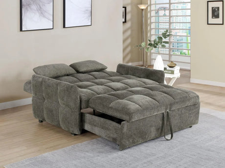 Cotswold Upholstered Convertible Sleeper Sofa Bed Dark Grey by Coaster at Eve Furniture