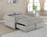 Cotswold Upholstered Convertible Sleeper Sofa Bed Light Grey by Coaster at Eve Furniture