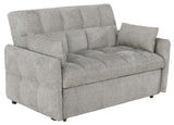 Cotswold Upholstered Convertible Sleeper Sofa Bed Light Grey by Coaster at Eve Furniture