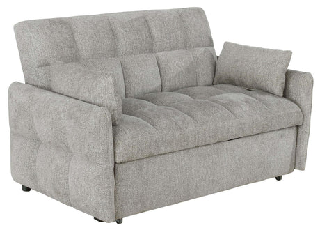 Cotswold Upholstered Convertible Sleeper Sofa Bed Light Grey by Coaster at Eve Furniture
