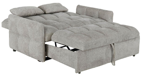 Cotswold Upholstered Convertible Sleeper Sofa Bed Light Grey by Coaster at Eve Furniture