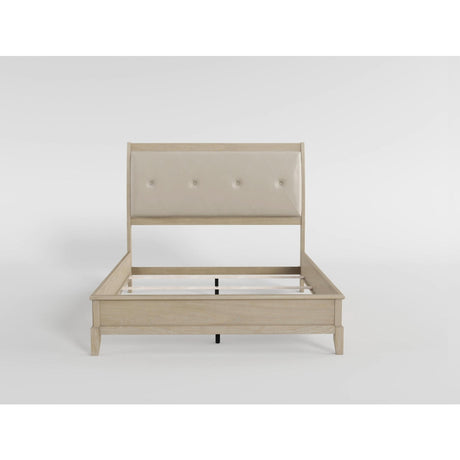 Cotterill Beige King Upholstered Panel Bed by Homelegance at Eve Furniture