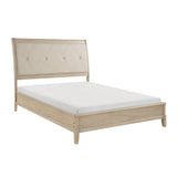 Cotterill Beige King Upholstered Panel Bed by Homelegance at Eve Furniture