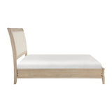 Cotterill Beige King Upholstered Panel Bed by Homelegance at Eve Furniture