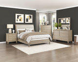 Cotterill Beige King Upholstered Panel Bed by Homelegance at Eve Furniture
