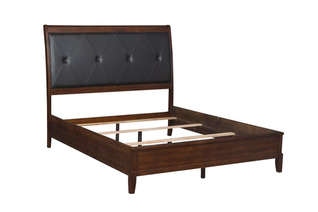 Cotterill Cherry King Upholstered Panel Bed by Homelegance at Eve Furniture