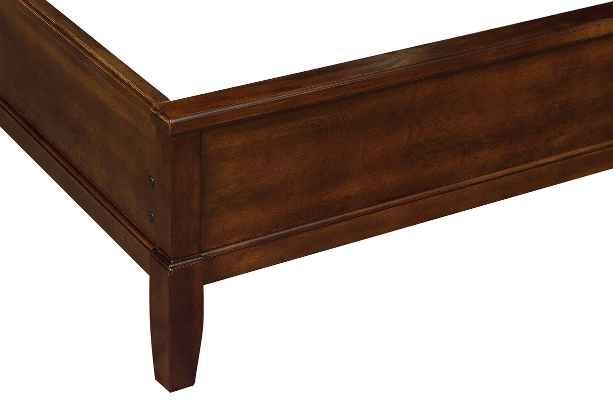 Cotterill Cherry King Upholstered Panel Bed by Homelegance at Eve Furniture