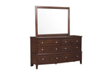 Cotterill Cherry Upholstered Panel Bedroom Set by Homelegance at Eve Furniture