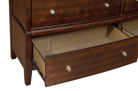 Cotterill Cherry Upholstered Panel Bedroom Set by Homelegance at Eve Furniture