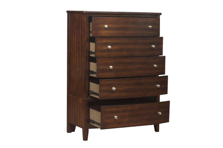 Cotterill Cherry Upholstered Panel Bedroom Set by Homelegance at Eve Furniture