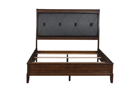 Cotterill Cherry Upholstered Panel Bedroom Set by Homelegance at Eve Furniture
