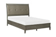 Cotterill Gray Queen Upholstered Panel Bed by Homelegance at Eve Furniture