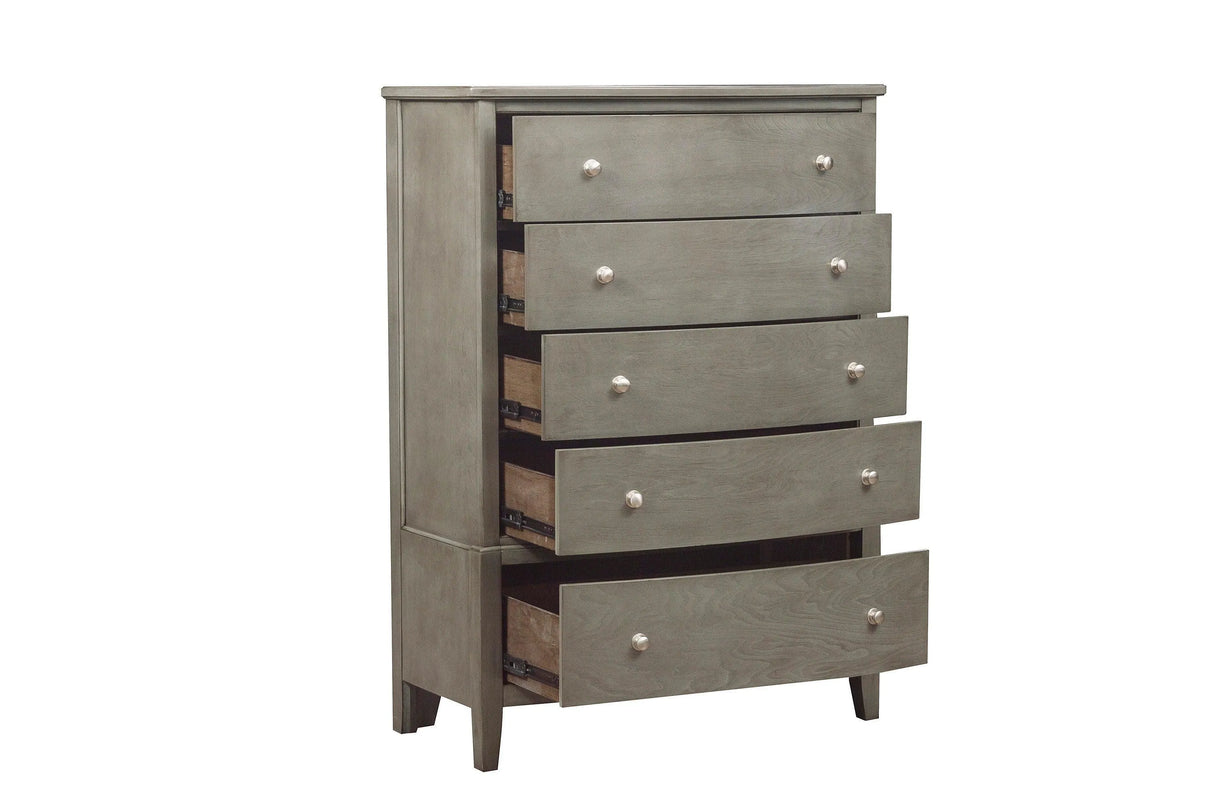 Cotterill Gray Upholstered Panel Bedroom Set by Homelegance at Eve Furniture