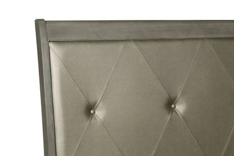 Cotterill Gray Upholstered Panel Bedroom Set by Homelegance at Eve Furniture