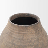 Cotto 13.2H Weathered Wide Mouth Terracotta Urn Vase by Mercana at Eve Furniture