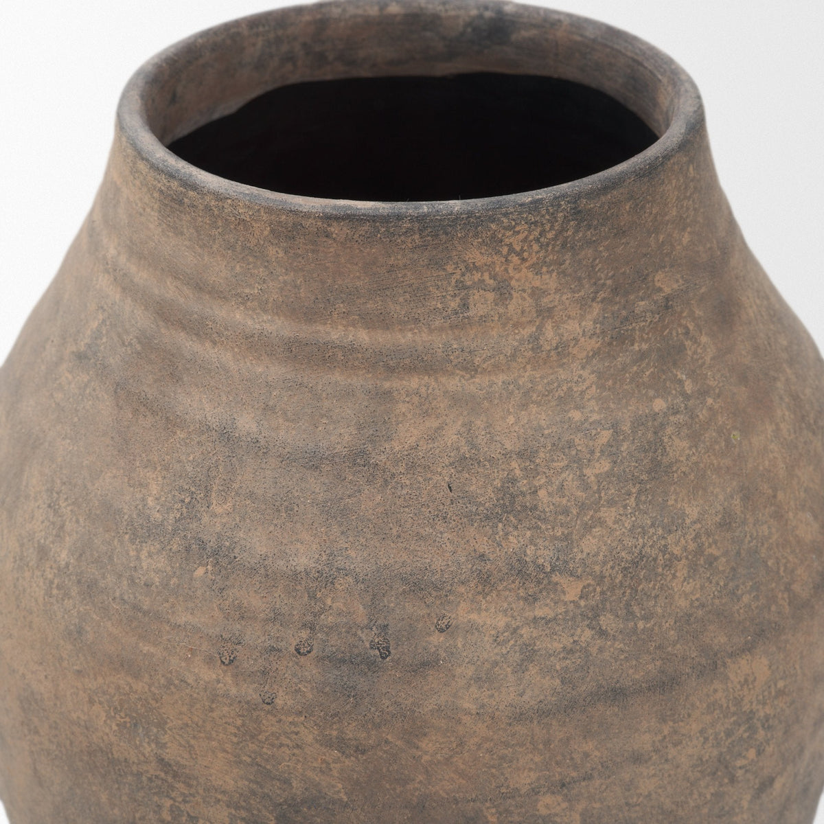 Cotto 13.2H Weathered Wide Mouth Terracotta Urn Vase by Mercana at Eve Furniture
