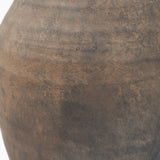 Cotto 13.2H Weathered Wide Mouth Terracotta Urn Vase by Mercana at Eve Furniture