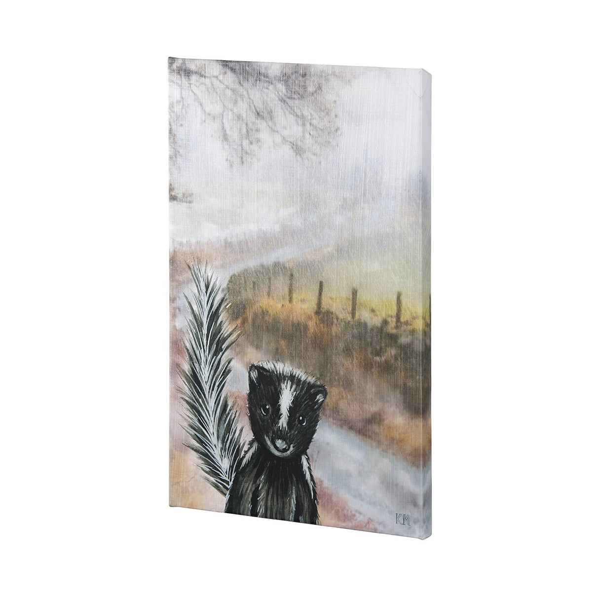 Country Skunk by Mercana Studio a Hand Embellished Textured Canvas by Mercana at Eve Furniture