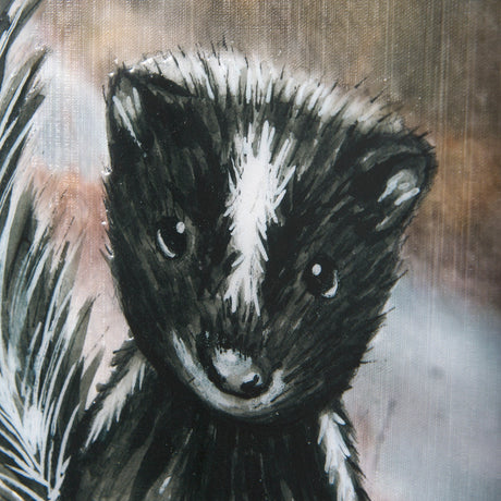 Country Skunk by Mercana Studio a Hand Embellished Textured Canvas by Mercana at Eve Furniture
