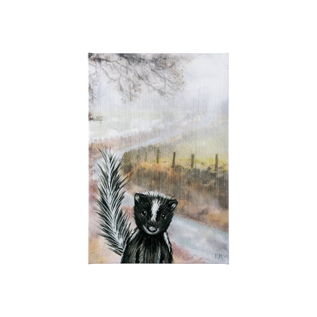 Country Skunk by Mercana Studio a Hand Embellished Textured Canvas by Mercana at Eve Furniture