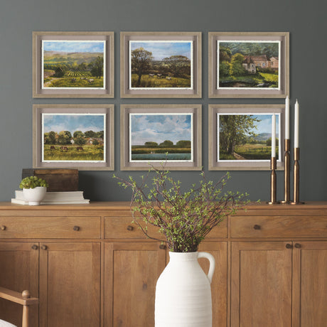 Country View(Set of 6) by Mercana Studio Hand-Embellished Textured Framed Artwork Matted under Glass by Mercana at Eve Furniture