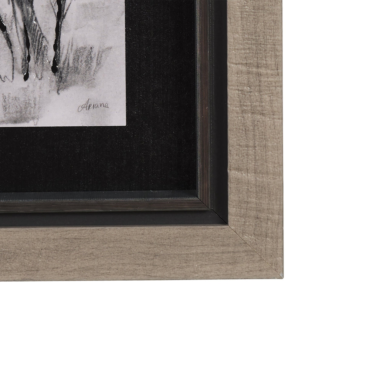 Countryside Sketches I by Ariana a Hand Embellished Textured Framed Art Print by Mercana at Eve Furniture