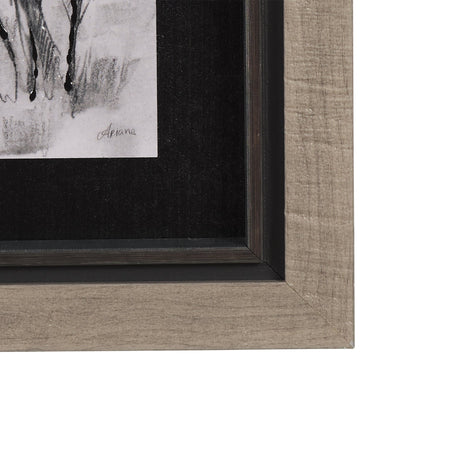 Countryside Sketches I by Ariana a Hand Embellished Textured Framed Art Print by Mercana at Eve Furniture