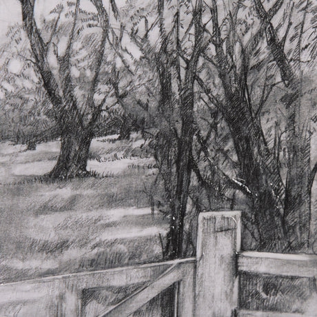 Countryside Sketches I by Ariana a Hand Embellished Textured Framed Art Print by Mercana at Eve Furniture
