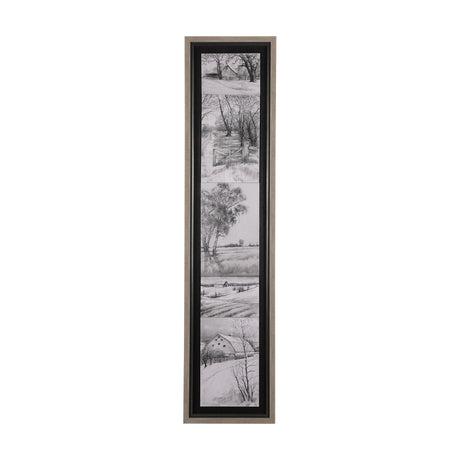 Countryside Sketches I by Ariana a Hand Embellished Textured Framed Art Print by Mercana at Eve Furniture