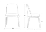 Courding Dining Chair in Tan and Walnut (set of 2) by Manhattan Comfort at Eve Furniture