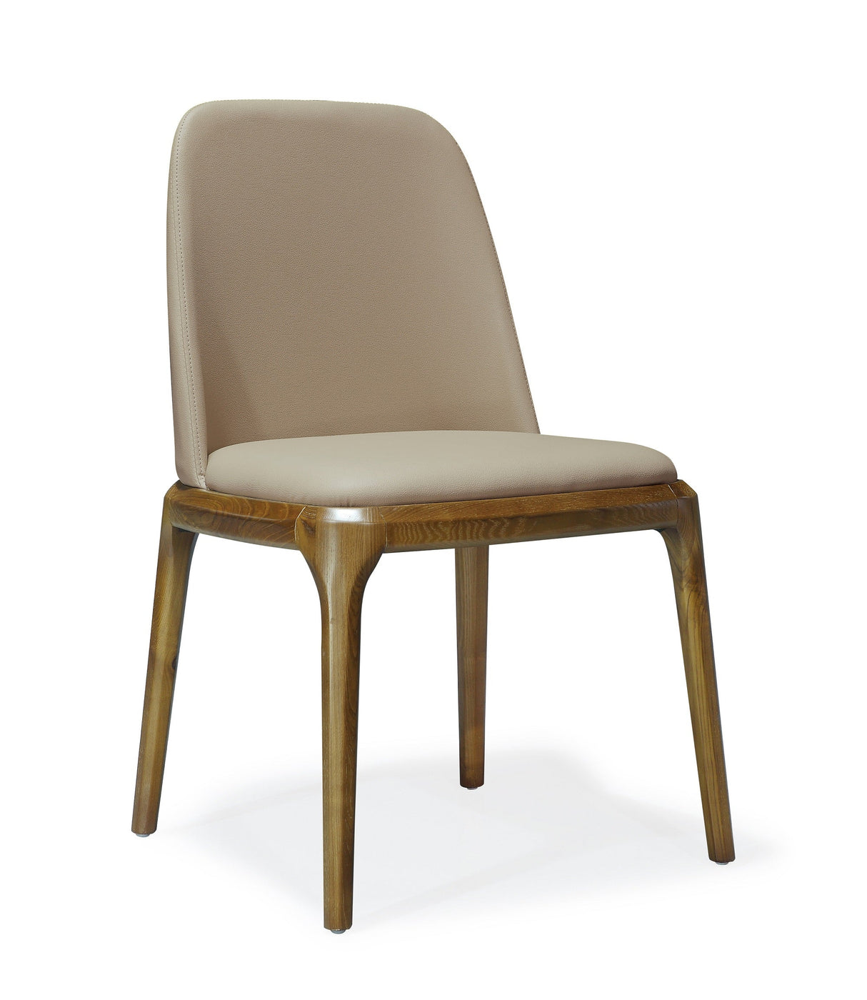 Courding Dining Chair in Tan and Walnut (set of 2) by Manhattan Comfort at Eve Furniture