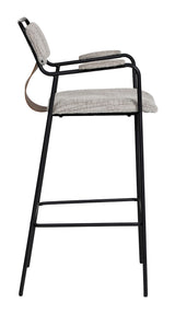 Couva Gray Tweed Barstool (Set of 2) by Zuomod at Eve Furniture