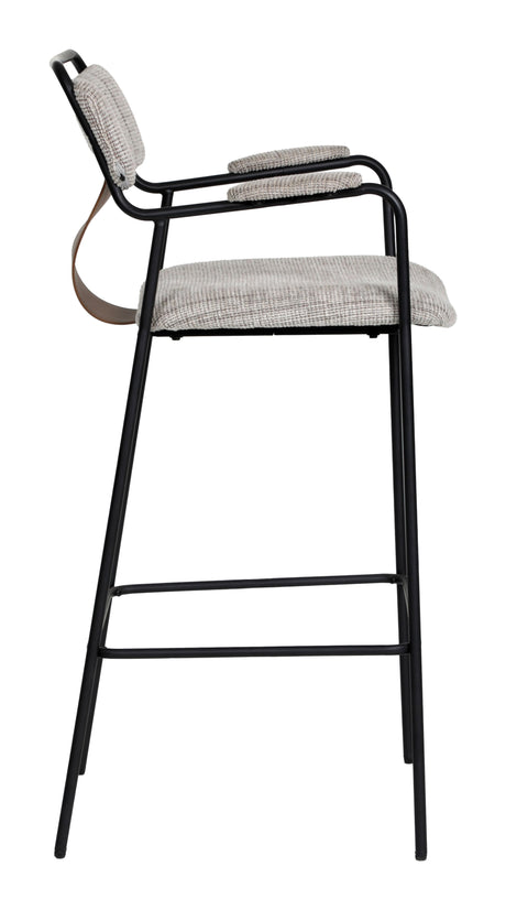 Couva Gray Tweed Barstool (Set of 2) by Zuomod at Eve Furniture