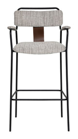 Couva Gray Tweed Barstool (Set of 2) by Zuomod at Eve Furniture