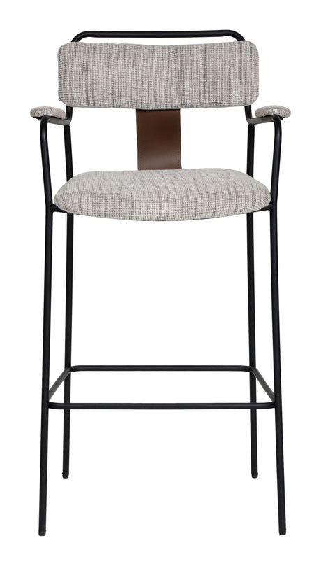 Couva Gray Tweed Barstool (Set of 2) by Zuomod at Eve Furniture