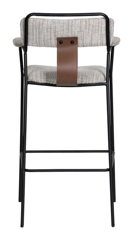Couva Gray Tweed Barstool (Set of 2) by Zuomod at Eve Furniture