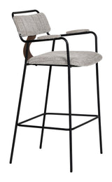 Couva Gray Tweed Barstool (Set of 2) by Zuomod at Eve Furniture