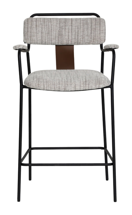 Couva Gray Tweed Counter Stool (Set of 2) by Zuomod at Eve Furniture