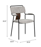 Couva Gray Tweed Dining Chair (Set of 2) by Zuomod at Eve Furniture