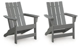 Cove Beach Gray Adirondack Chair, Set of 2 by Ashley at Eve Furniture
