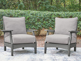 Cove Beach Gray Lounge Chair w/Cushion, Set of 2 by Ashley at Eve Furniture
