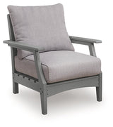 Cove Beach Gray Lounge Chair w/Cushion, Set of 2 by Ashley at Eve Furniture