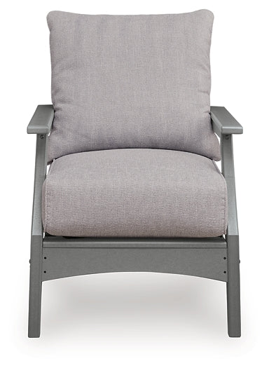 Cove Beach Gray Lounge Chair w/Cushion, Set of 2 by Ashley at Eve Furniture