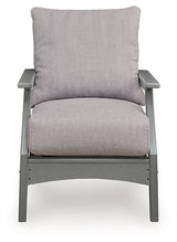 Cove Beach Gray Lounge Chair w/Cushion, Set of 2 by Ashley at Eve Furniture