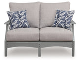 Cove Beach Gray Loveseat w/Cushion by Ashley at Eve Furniture