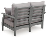 Cove Beach Gray Loveseat w/Cushion by Ashley at Eve Furniture