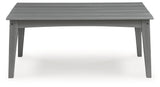 Cove Beach Gray Outdoor Sofa and Loveseat with Coffee Table by Ashley at Eve Furniture