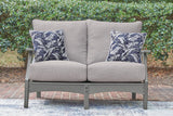 Cove Beach Gray Outdoor Sofa and Loveseat by Ashley at Eve Furniture