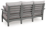 Cove Beach Gray Sofa with Cushion by Ashley at Eve Furniture